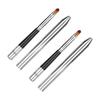 2pcs Lip Brush Ergonomic Extended Sealing Design Small Easy Cleaning Single Head Aluminium Tube Lipstick Brush