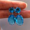 Earrings - Elegant and Fashionable Ladies' Large Diamond Earrings - Earrings