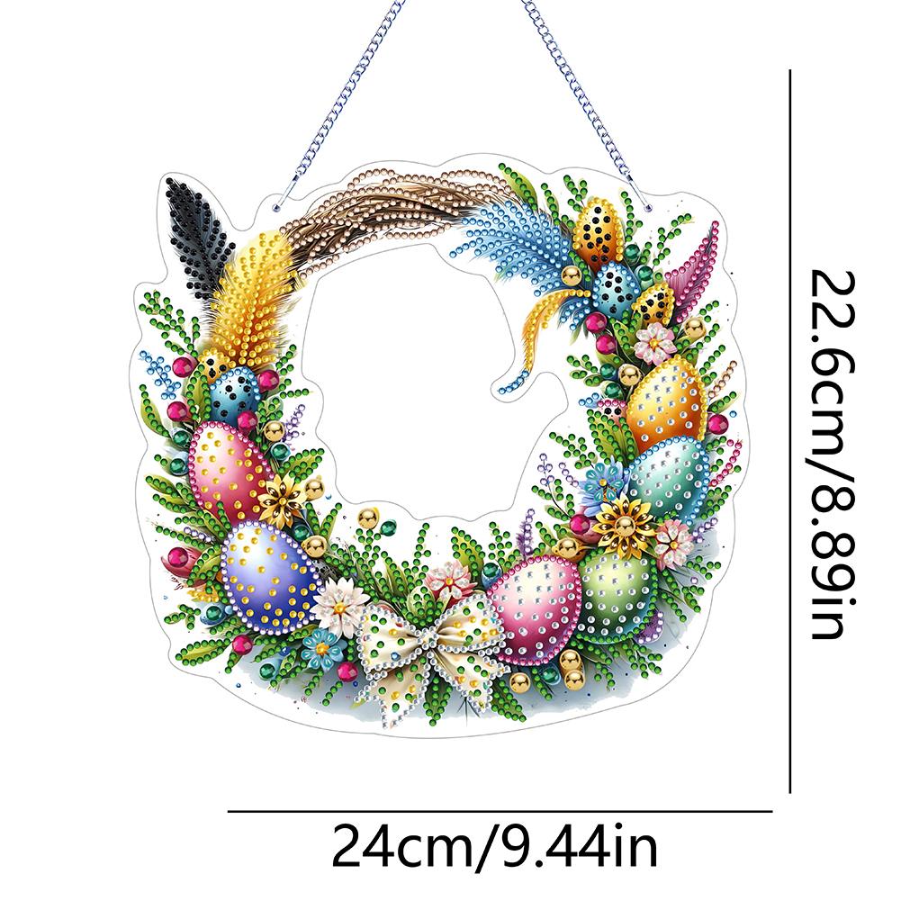 

Acrylic Special Shape Easter Bunny 5D Diamond Painting Clock Art Craft Diamond Painting Hanging Ornaments Living Room Decoration