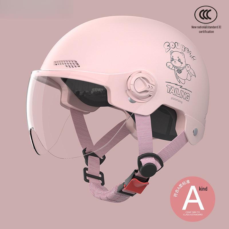 3C Certified Unisex Electric Motorcycle Helmet: All-Season, Sun-Protective, Half-Helmet for Safety