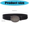Fashionable Black Faux Leather Belt With Artistic Floral Embossing Durable Buckles Unisex Design