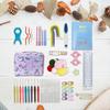 63-teiliges Häkel-Materialset für Anfänger mit Anleitung Tragbare Handstrick-Kunstwerkzeuge Häkel-DIY-Strickset