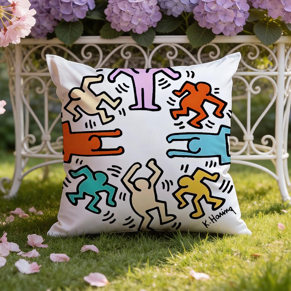 Modern Pop Art Street Graffiti Cushion Cover Home & Car Dual-Scene Pillow Cover: Reversible for Premium Comfort