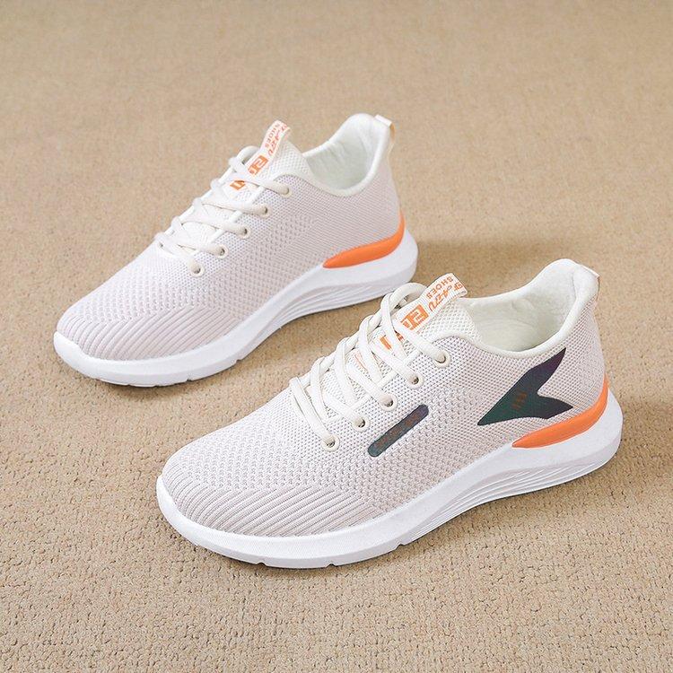 

Flying woven casual sports shoes spring and summer new lace-up student running shoes soft-soled women s single shoes 41