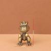 Solid Brass Boxing Dinosaur Figurine Fine Handcraft Vintage Look Perfect For Desktop Decor Dinosaur Lovers Collection Gifts