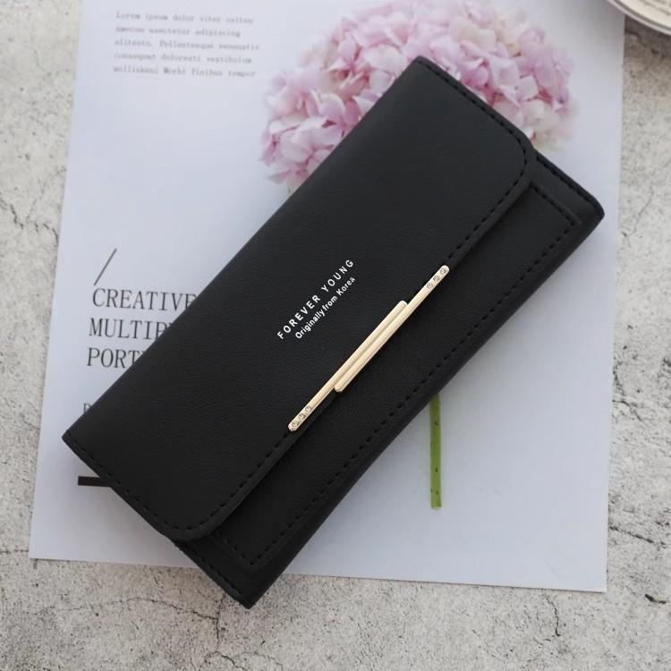 Women Wallets Fresh Style Korean Version Long Wallet, Leather Card Holder, Coin Purse, Clutch Bag