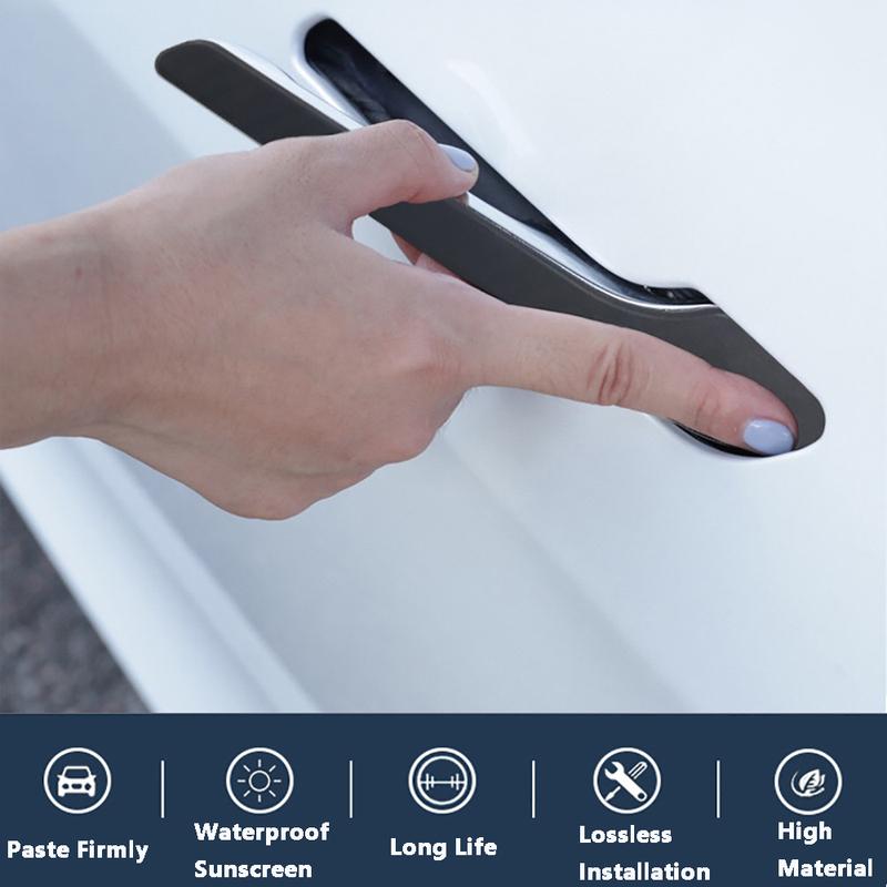4pcs Car Door handle Wrap Cover Stickers Modification Accessories For Tesla Model 3 2017- Model Y -