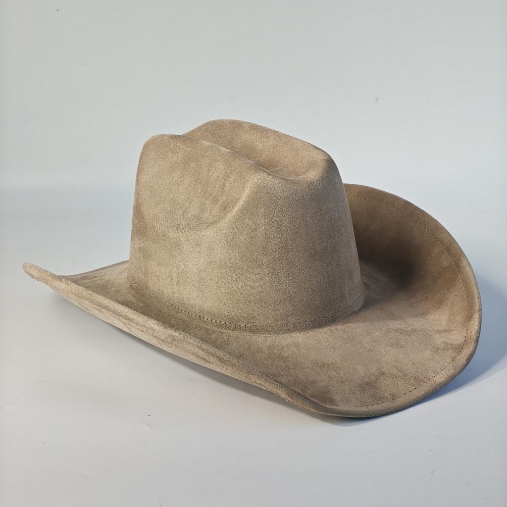 Winter Cowgirl Cowboy Vegan Suede Hat Felt Fedora Hat for Women Men Classic Fashionable All-match Hat sombrero vaquero