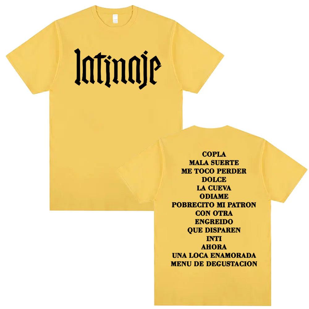 Limited Cazzu Latinaje Album Letters Print T Shirt Unisex Women Summer Tops High Quality T Shirts Casual ONeck 100 Cotton Tshirt