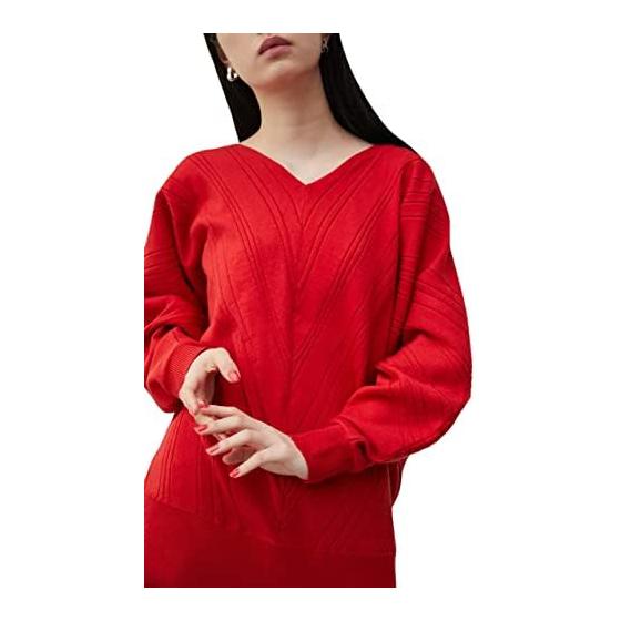 [AZUL by moussy] Knit BIAS RIB LOOSE KNIT TOPS Women s 250GSB70-114B