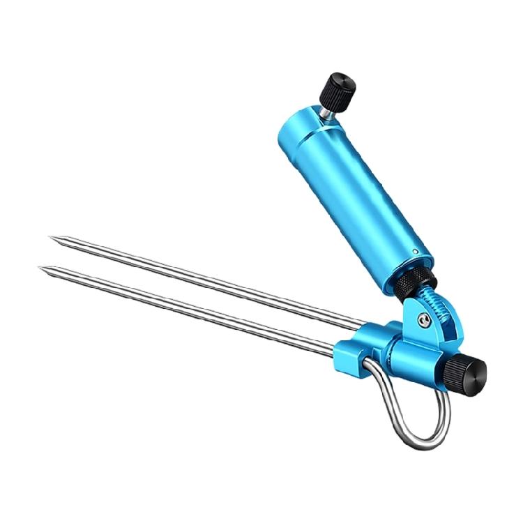 Aluminum Fishing Rod Holder Height Adjustable for Multiple Fishing Styles Incorporating Ground Stake for Secure Support