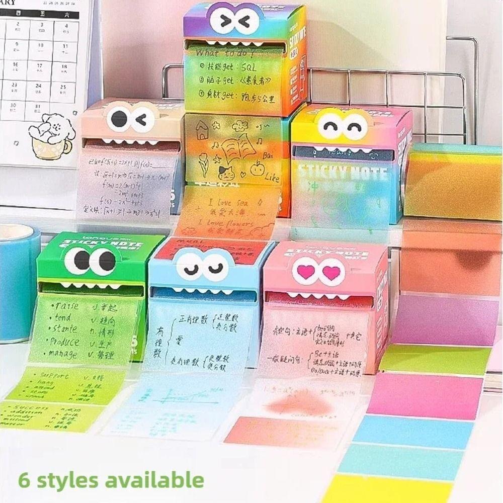 105Sheets Pearlescent Colorful Memo Pad Creative Cartoon Notepads Pull-out Sticky Notes  Office