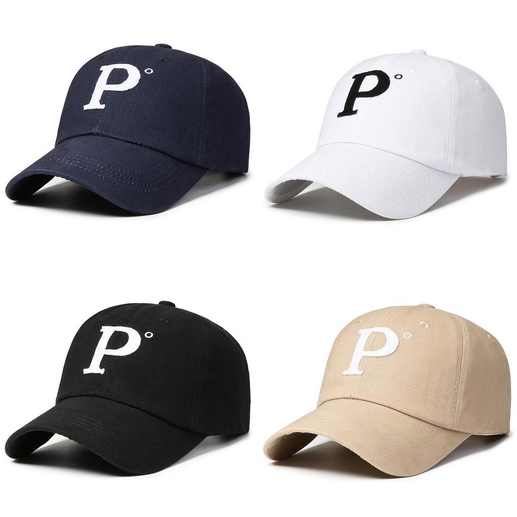Embroidery Letter P Baseball Cap Adjustable Sun Protection Gifts Breathable