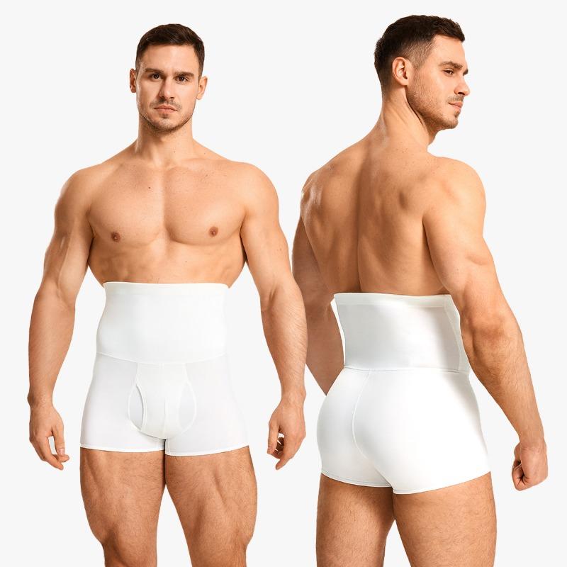 Herren Hohe Taille Bauchkontrolle Oberschenkel Schlankmachende Offener Schritt Formgebende Hose