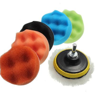 7 Pcs 3 Inch Polishing Waxing Buffing Pad Sponge Kit Set for Auto Car Polisher