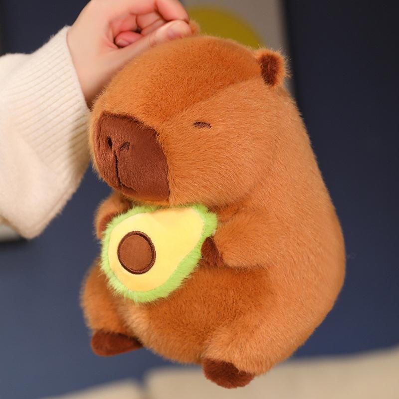 

Cute Transformation Capybara Doll Plush Toy Kapibara Doll Children s Accompaniment Soothing Ragdoll Doll 22cm（0.2kg） авокадо