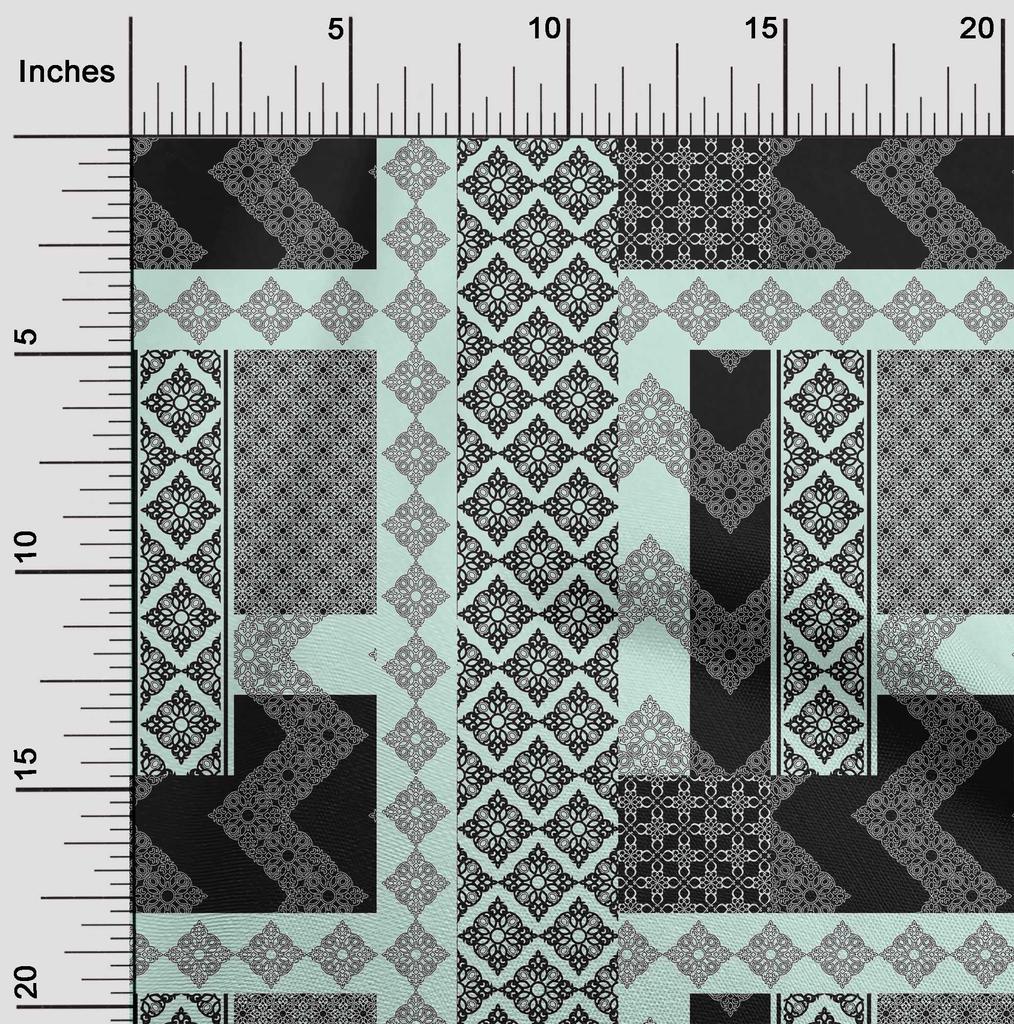 oneOone Cotton Flex Baby Blue Fabric Block Diy Clothing Quilting Fabric Print Fabric By Yard 40 Inch