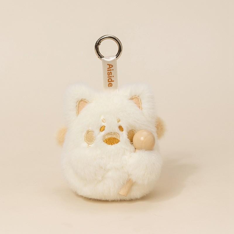 Knock On The Wooden Fish Plush Keychain With Soft Polyester Filling For Gift And Decoration