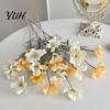 Realistic Faux Flowers Artificial Cosmos Flowers, Long Stem Fake Table Vase Filler for Dining Centerpieces, Wedding Arrangement, Photography Props