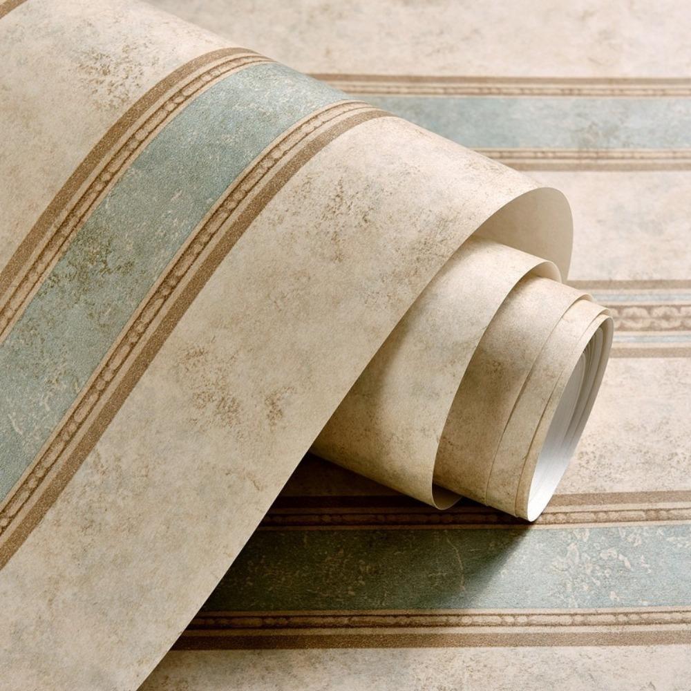 Non-woven Fabric Self Adhesive Wallpaper Aluminum Foil Bottom American Retro Wall Sticker  Wardrobe