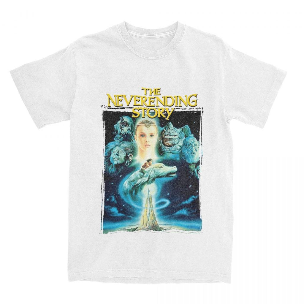 The Neverending Story Merch T-Shirts Men Women Classic Film Falkor Humorous 100% Cotton Summer Tops