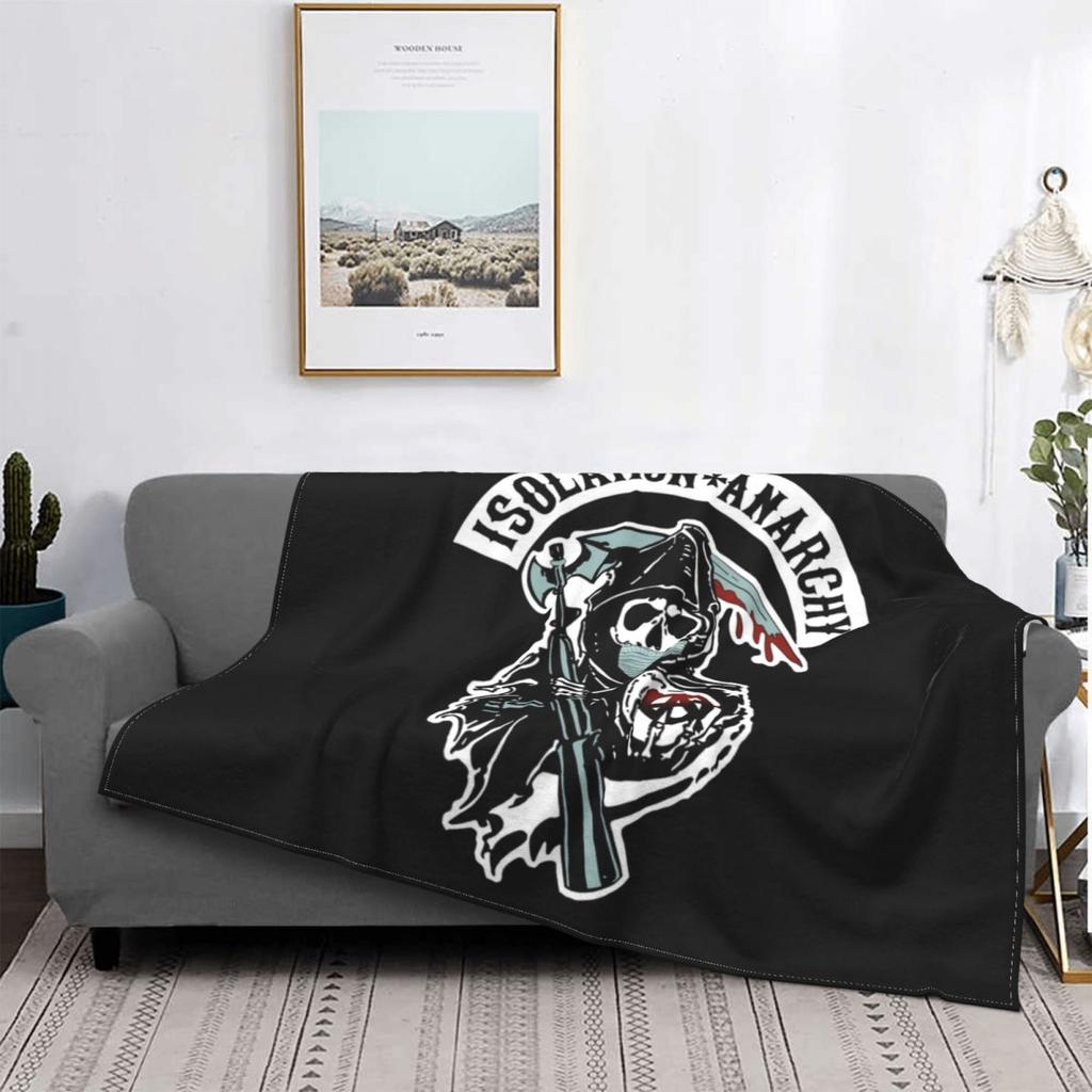 Sons Of Anarchy Blankets Coral Fleece Plush Winter skull Multi-function Lightweight Thin Throw Blanket Bed Office Bedding Throw