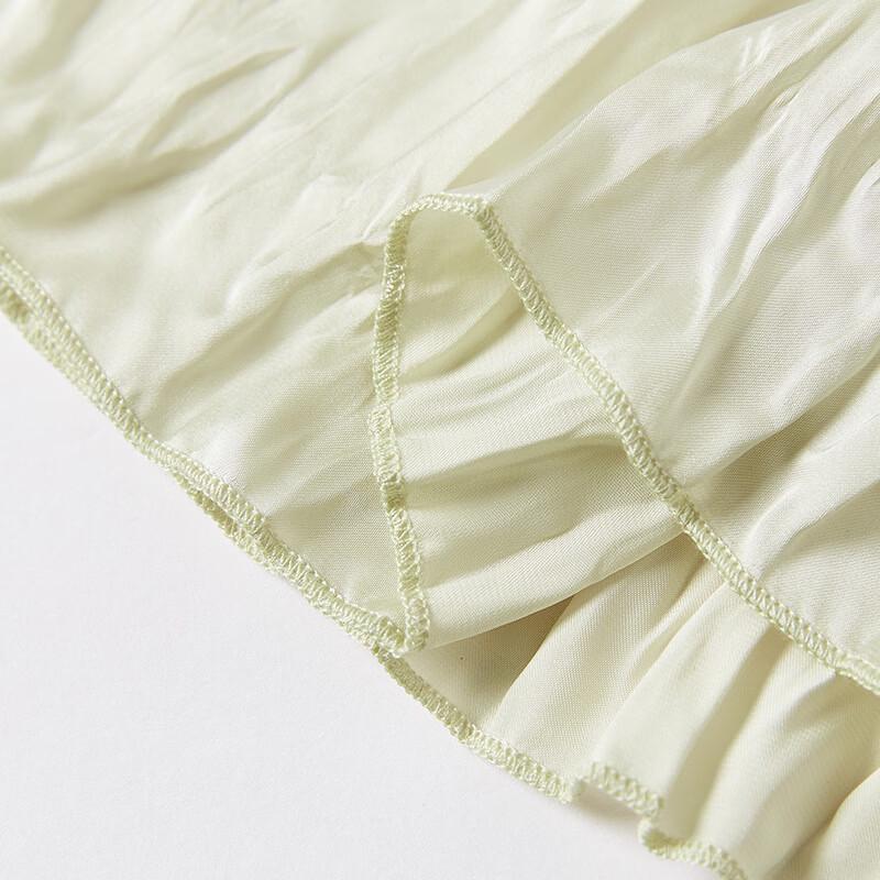 Xiangying Pleated A-Line High-Waist Midi Skirt