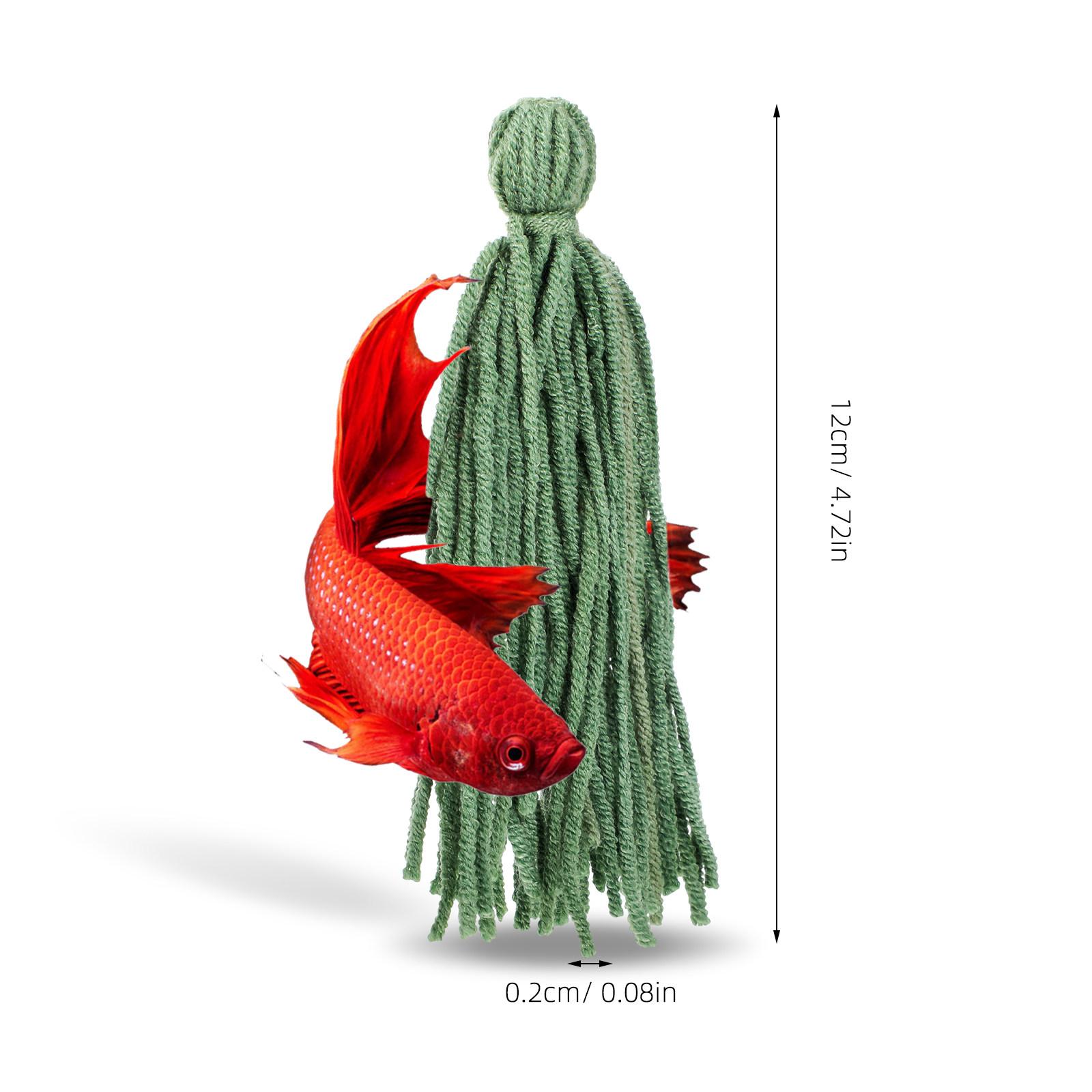 

10Pcs Fish Shrimp Spawning Mop Aquarium Fish Tank Breeding Supplies Natural Habitat Egg Laying Floating Decorative Plants оливковий колір