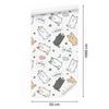 Wallpaper Cats white, light gray, gray and cream 50x1000