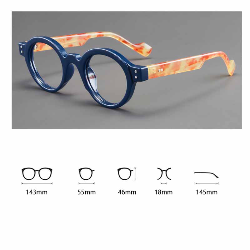 Neutral UV Resistant and Radiation Resistant Circular Reading Glasses European and American Retro Small Frame Presbyopia Glasses