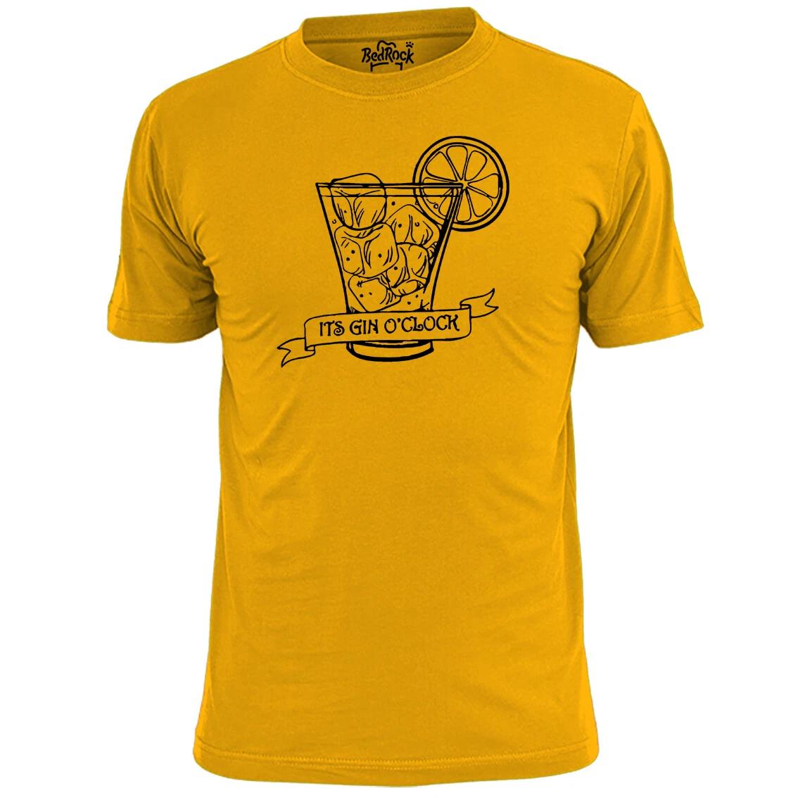 Mens Gin O clock Funny T shirt Alcohol Booze 3XL