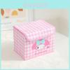Caixa de Armazenamento de Mesa de Pu Desenho Animado Com Estampa Kuromi Melody Para Organização de Controle Remoto, Telefone e Cabos