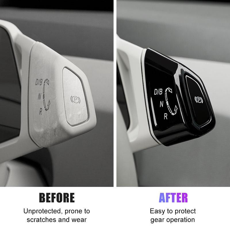 Car Gear Knob Decorative Panel Frame and P Button Cover Trim Interior for VW Volkswagen ID.3/ID.4 I/ID.6