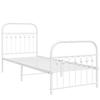 VidaXL Cadre de lit métal avec tête de lit/pied de lit blanc 80x200 cm, lit simple, meuble de chambre à coucher, lit 376658