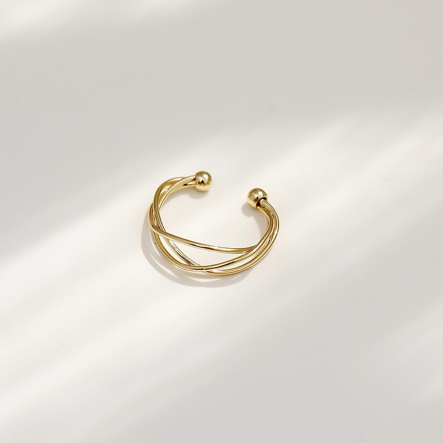 

HYACINTH Трендовое японское и корейское минималистичное кольцо - стильный нишевый дизайн для женщин Adjustable