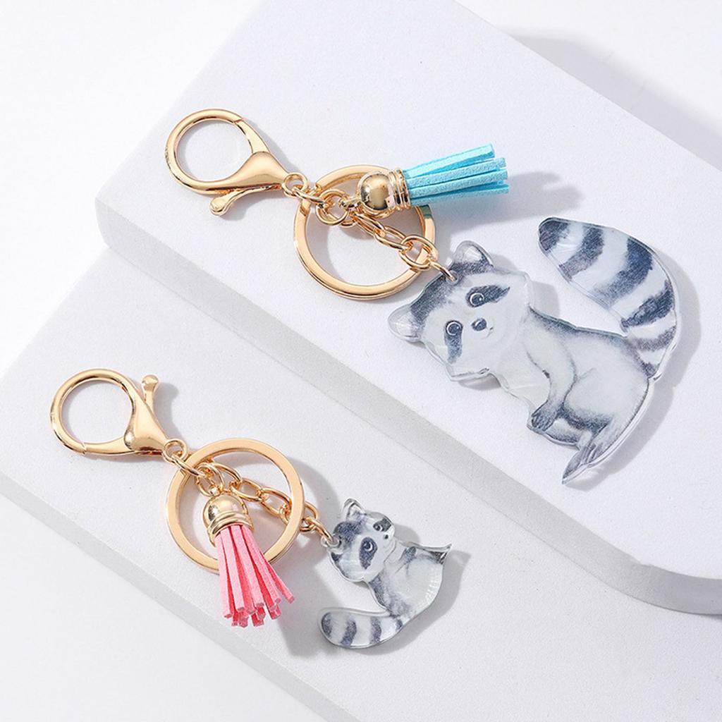 2pcs Acrylic Hedgehog Charm Keychain Bag Pendant Keys Holder Handbag Accessories