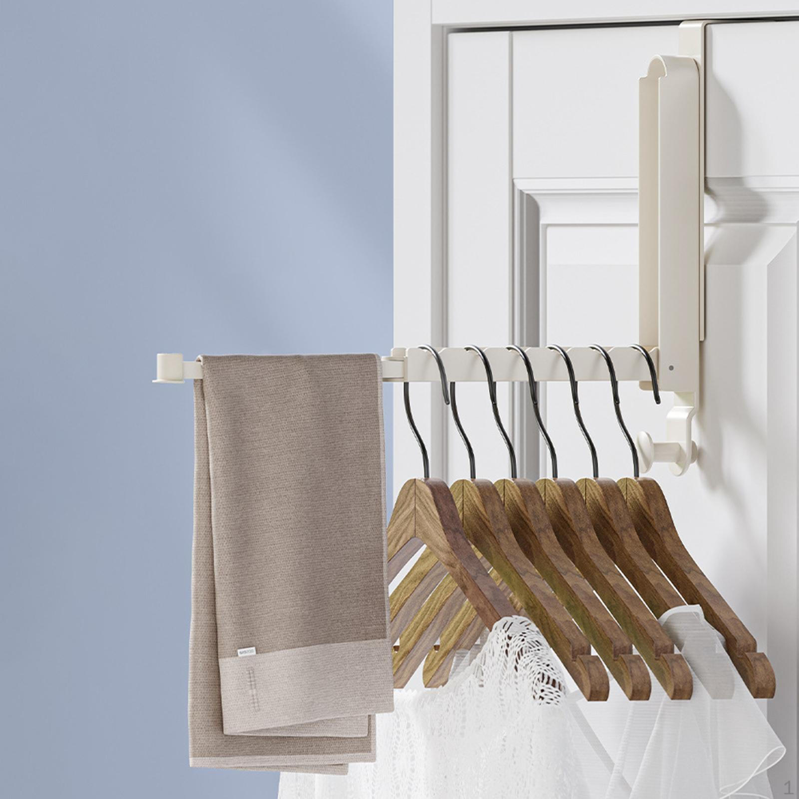 Door Hanger Storage Rack Portable Organizer Towel Hook Hanging Wardrobe Office Living Room for 2cm