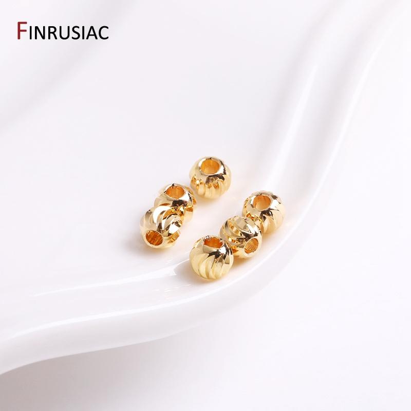 3 Types Spacer Beads Gold Plated Heart Beads Oval Beads Striped Cut Flower Beads For DIY Handmade Bracelet Necklace Making