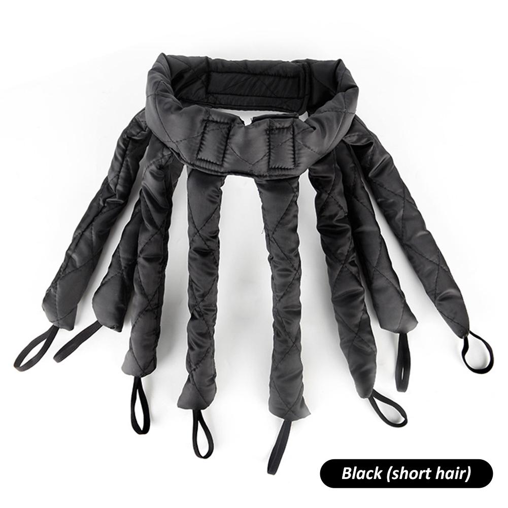 

Наголовна Знімна Плойка-Восьминіг Губка Без нагріву Спіральні бігуді для сну Зручний Регульований Інструмент для укладання Black (short hair)