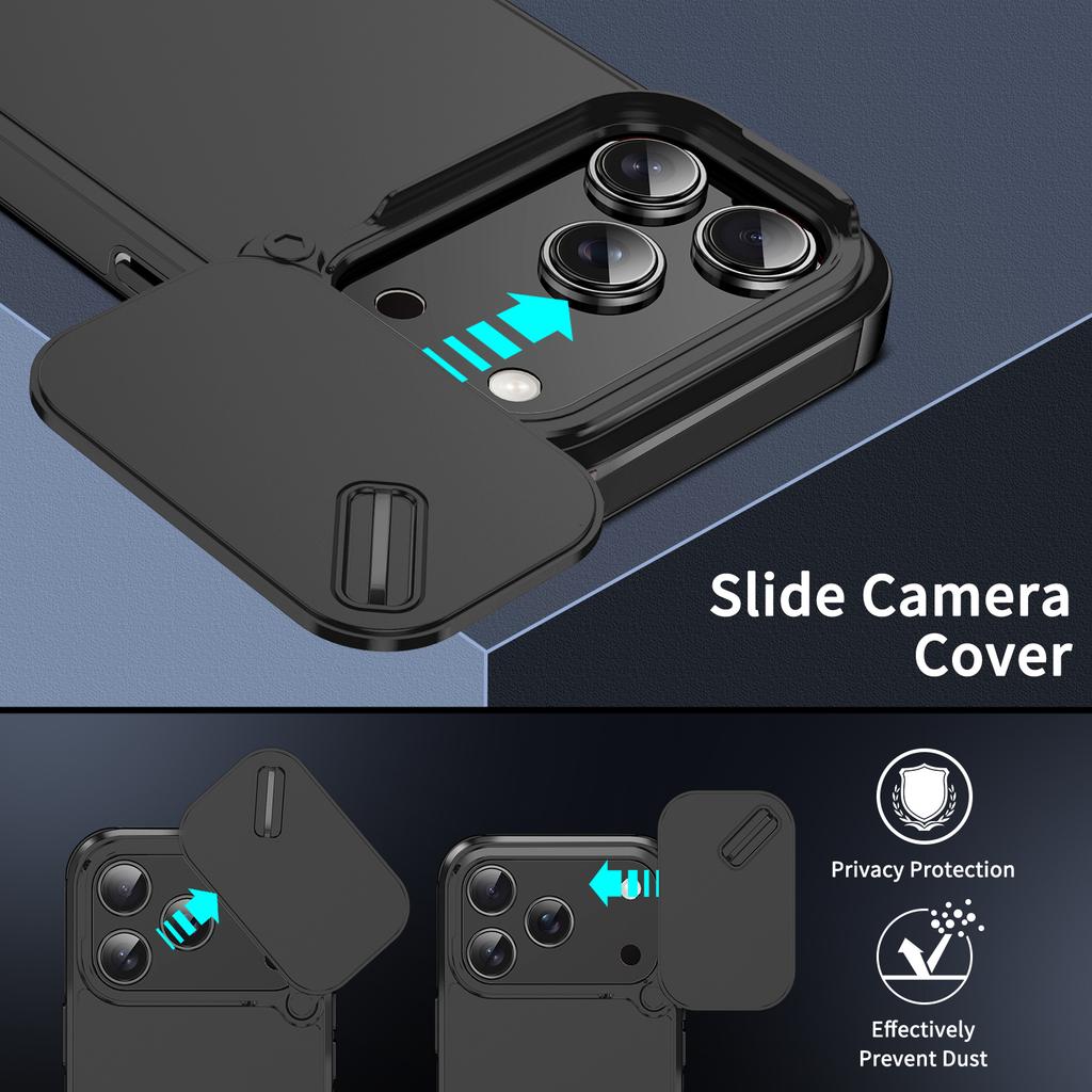 Slide Camera Lens Protection Phone Case For For Iphone 17Air 16E 16 15 14 Plus 13 Mini 12 11 17 Pro Max Shockproof Armor Cover Shell