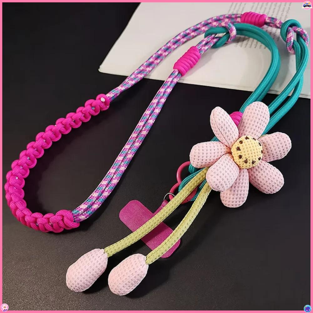 Creative Cartoon Mobile Phone Universal Lanyard Crossbody Long Rope Lanyard Rope Cartoon Decorative Pendant Outdoor Accessories