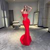 Elegant Rhinestone Slim Fit Evening Dress - European & American Style