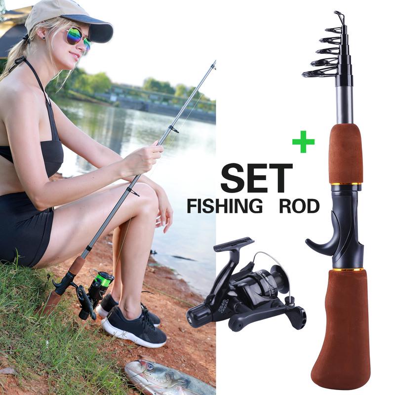 Buy Fishing Rod and Reels Set Telescopic Fishing Pole Spining Fishing