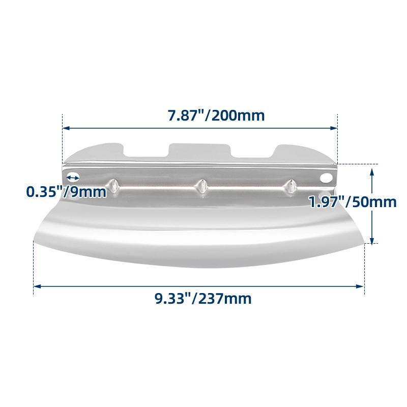 Black Chrome Lower Triple Tree Wind Deflector For Harley Touring Street Glide Electra Glide Road Glide Road King FLH/T 2014-2023