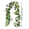 Faux Rose Vine Garland Artificial Flower Hanging Greenery Vines for Wedding Party Home Wall Decorations