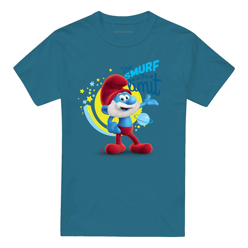 The Smurfs Unisex Adult The Smurf Is The Limit Papa Smurf T-Shirt