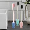 Tooth Brush Stand Dustproof Silicone Fish Shape Toothbrush Stand Multifunctional Toothbrush Protective Cover With Suction Cup