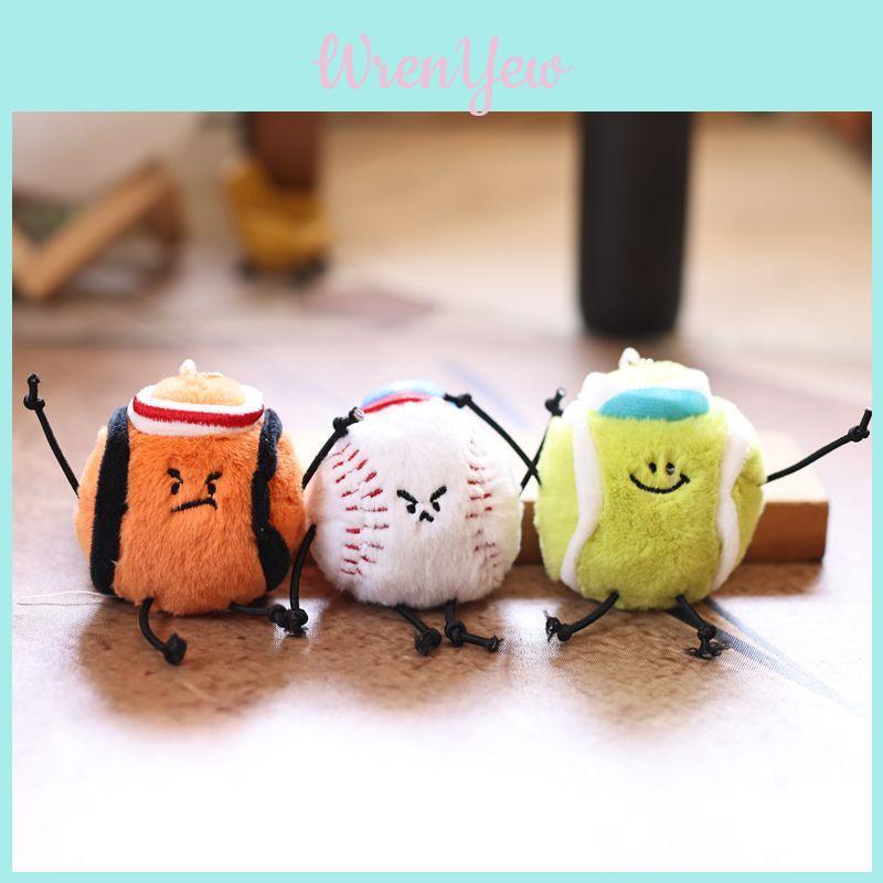 Sports Ball Plush Doll With Pp Cotton Filling For Kids And Backpack Decor