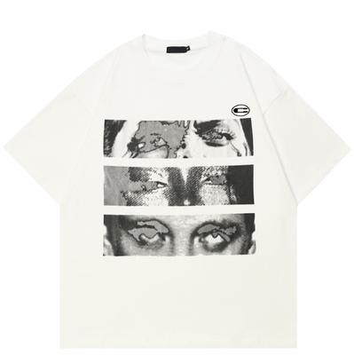 Streetwear Augen Grafik T-Shirt Baumwoll T-Shirt Unisex Oberteile T-Shirts Sommer Kurzarm T-Shirt