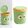 Desktop Trash Can with Lid Cute Cartoon Design Portable Mini Garbage Can for Home Bedroom Bedside